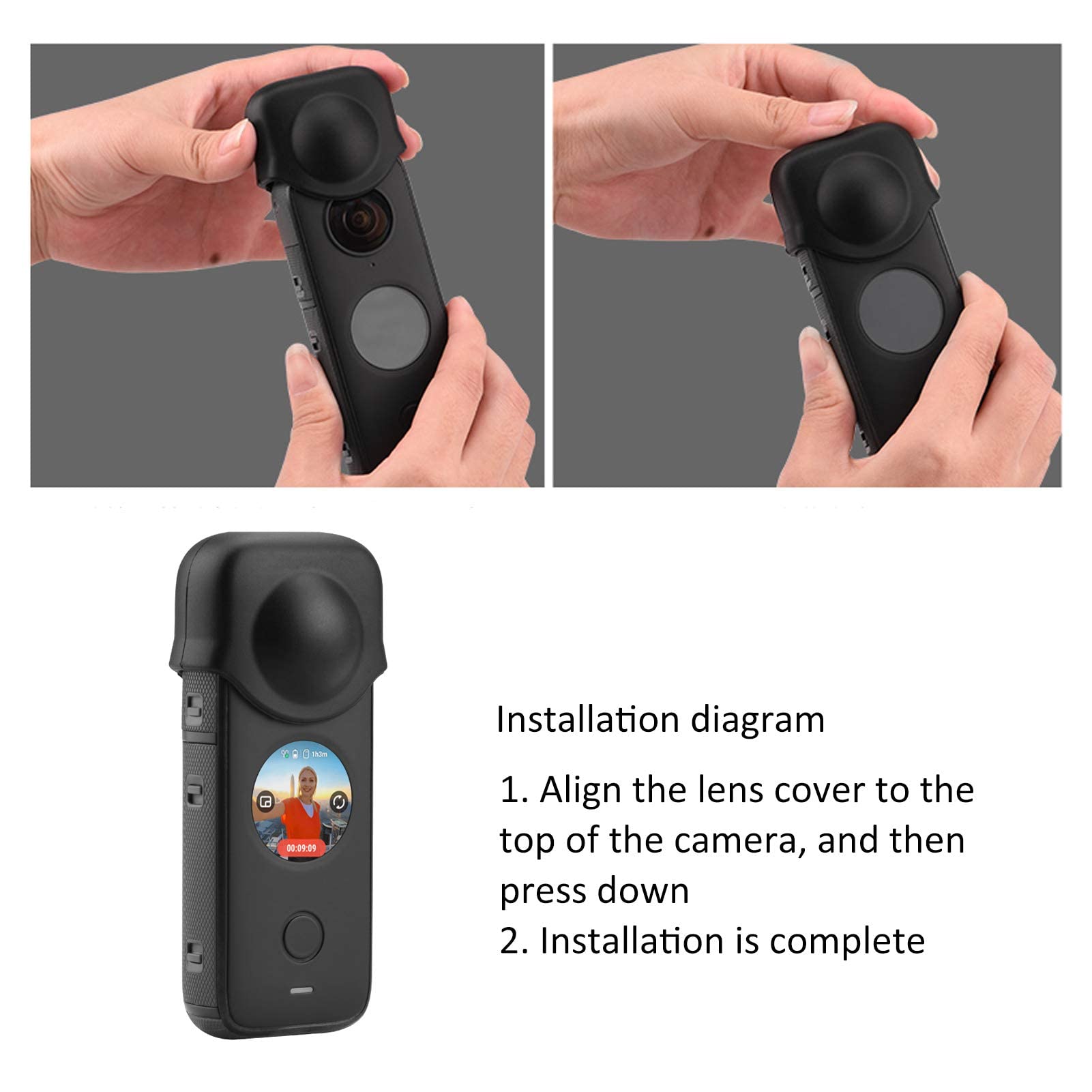 ZIBUYU Insta360 One x2 Camera Lens Cover for Insta360 One x2 Camera Accessories Silicone Lens Protective Guard Cap Dust Proof Anti-Scratch ZIBUYU Insta360 One x2 Camera Lens Cover for Insta360 One x2 Camera Accessories Silicone Lens Protective Guard Cap Dust Proof Anti-Scratch